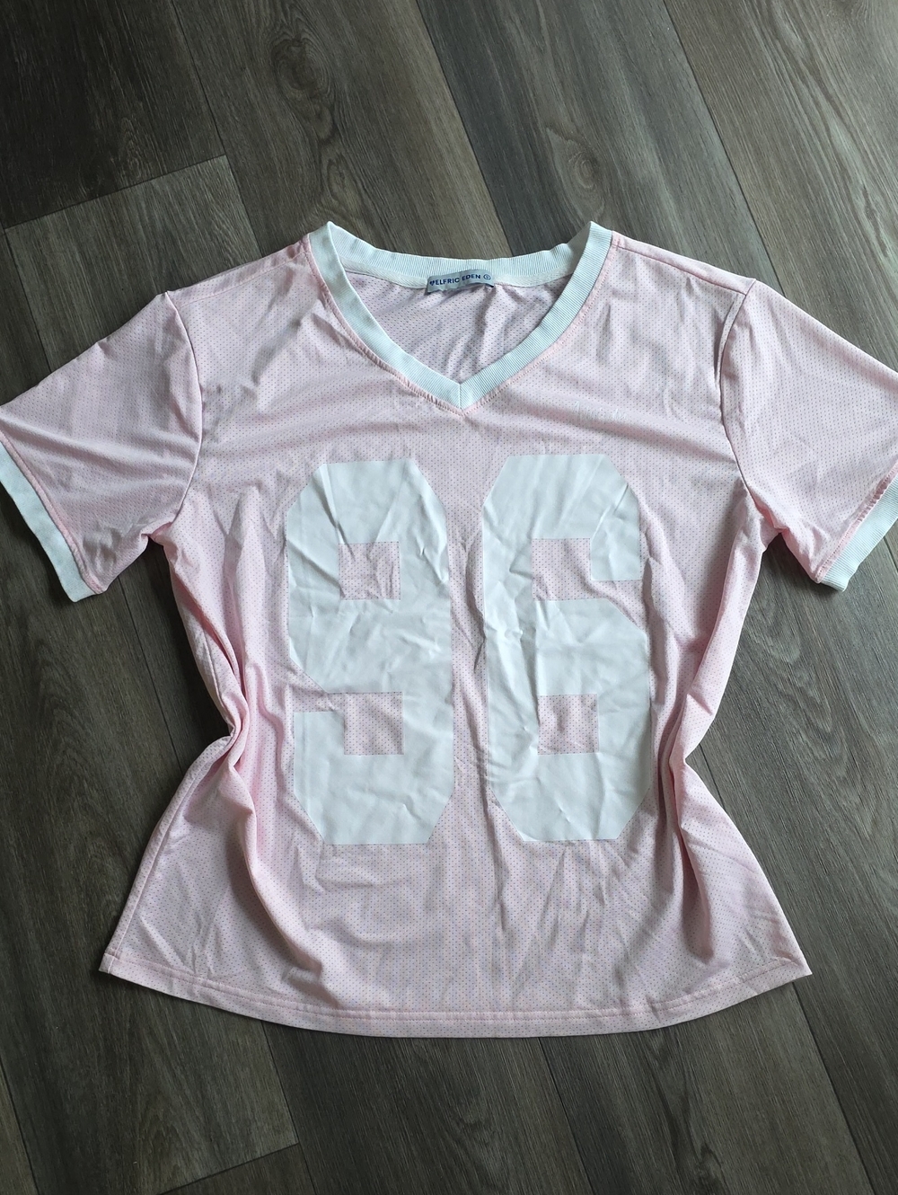 Aelfric Eden Pink Jersey with White '96' Appliqué